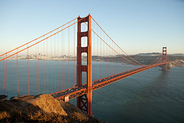 San Francisco's Golden Gate Bridge stands as a classic example of a suspension bridge.